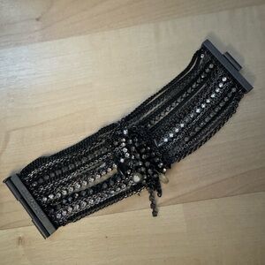 Juicy Couture Black and Silver Chain Bracelet